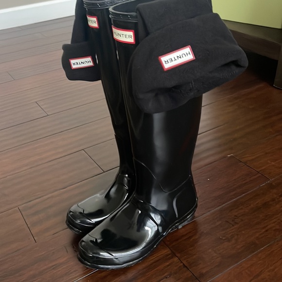 Authentic Hunter Original Tall Gloss rain boots size: 8 - Picture 2 of 4
